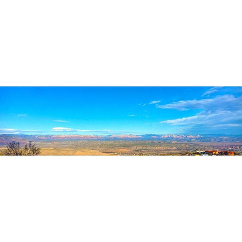 Verde Valley from Jerome Black Modern Wood Framed Art Print with Double Matting by Popcorn