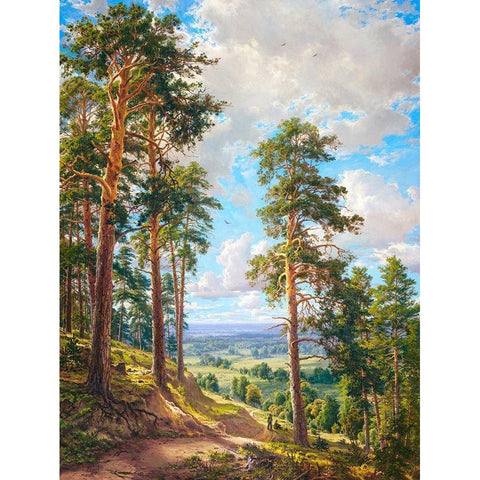 Eagles song Gold Ornate Wood Framed Art Print with Double Matting by Basov, Sergej