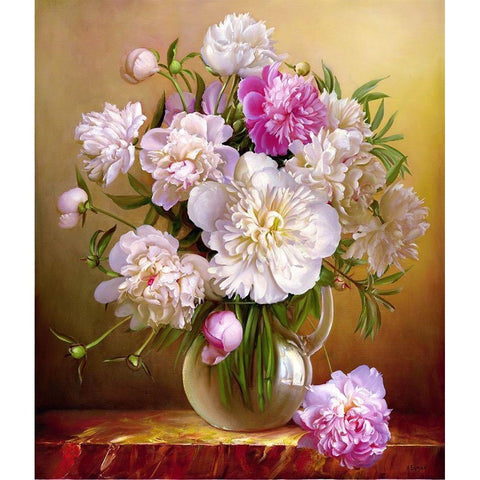 Fresh bouquet 2 White Modern Wood Framed Art Print by Buzin, Igor