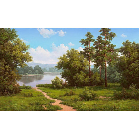 Path Gold Ornate Wood Framed Art Print with Double Matting by Babichev, Vyacheslav