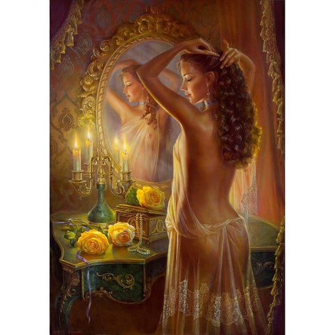 Expectation Gold Ornate Wood Framed Art Print with Double Matting by Dandorf, Olga