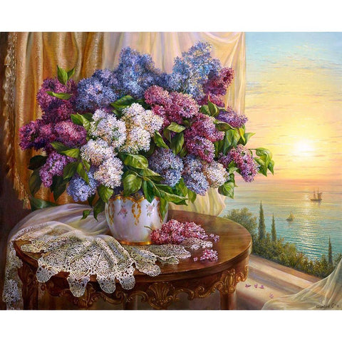 Bouquet 2 Gold Ornate Wood Framed Art Print with Double Matting by Dandorf, Olga