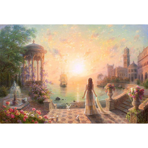 The return White Modern Wood Framed Art Print by Goryachev, Alexander