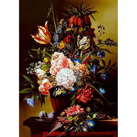 Still-life with a mantis Gold Ornate Wood Framed Art Print with Double Matting by Golovin, Konstantin
