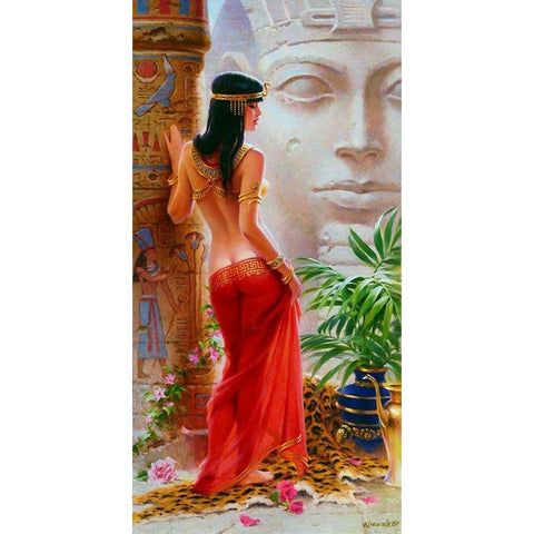 Egypt morning Black Modern Wood Framed Art Print by Kovalev, Vladimir