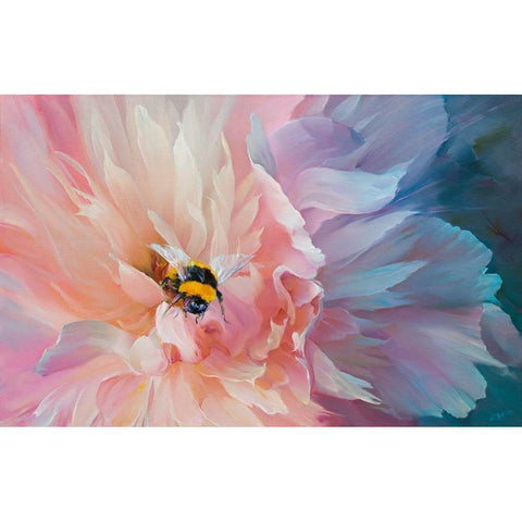 Day and night Black Modern Wood Framed Art Print with Double Matting by Romanov, Roman