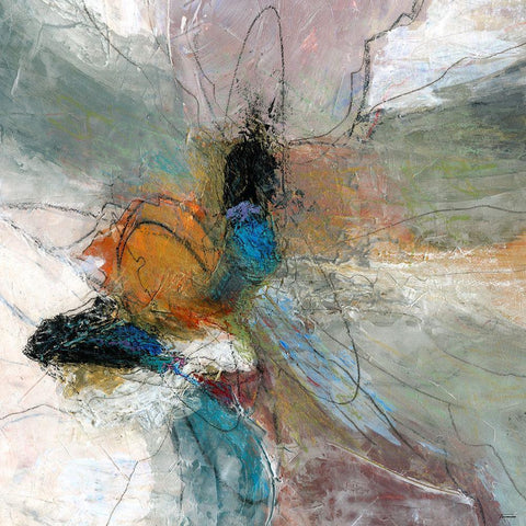 Sculpted I White Modern Wood Framed Art Print with Double Matting by Tienhaara, Michael