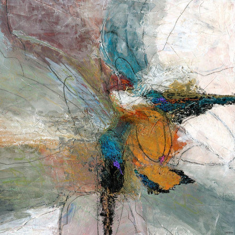 Sculpted II White Modern Wood Framed Art Print by Tienhaara, Michael