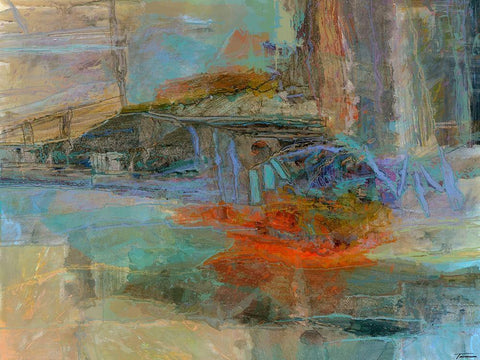 Emergence IV Black Ornate Wood Framed Art Print with Double Matting by Tienhaara, Michael