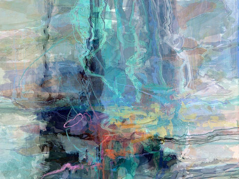 Scatter II Black Ornate Wood Framed Art Print with Double Matting by Tienhaara, Michael