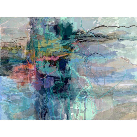 Scatter III Black Modern Wood Framed Art Print with Double Matting by Tienhaara, Michael