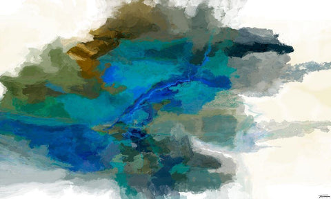 Craters I White Modern Wood Framed Art Print with Double Matting by Tienhaara, Michael