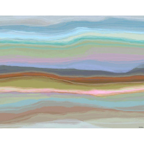 Contours VII Black Modern Wood Framed Art Print with Double Matting by Tienhaara, Michael