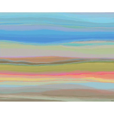 Contours VIII Black Modern Wood Framed Art Print with Double Matting by Tienhaara, Michael