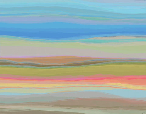 Contours VIII White Modern Wood Framed Art Print with Double Matting by Tienhaara, Michael