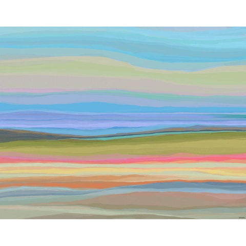 Contours IX Gold Ornate Wood Framed Art Print with Double Matting by Tienhaara, Michael