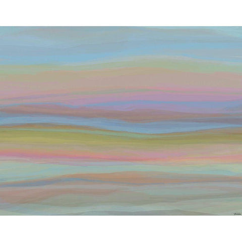 Contours X Black Modern Wood Framed Art Print with Double Matting by Tienhaara, Michael