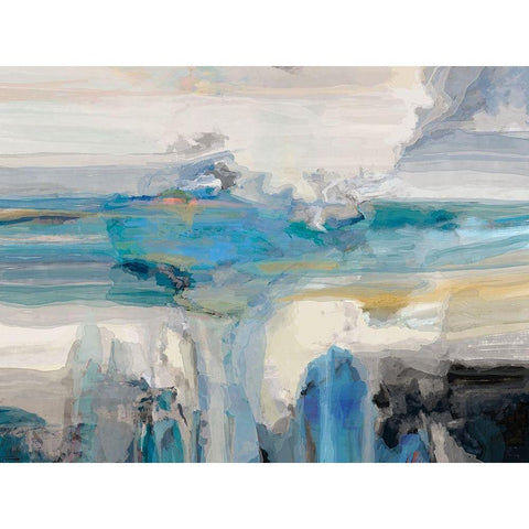 Melodious II White Modern Wood Framed Art Print by Tienhaara, Michael