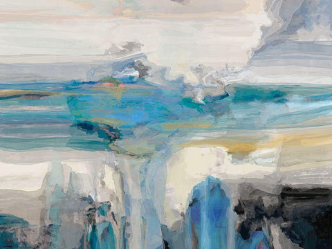 Melodious II White Modern Wood Framed Art Print with Double Matting by Tienhaara, Michael