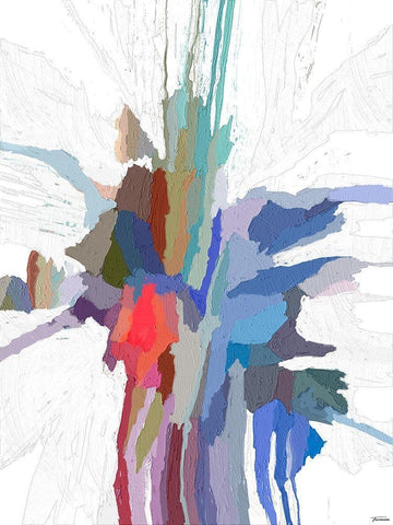 Pulsations IV White Modern Wood Framed Art Print with Double Matting by Tienhaara, Michael