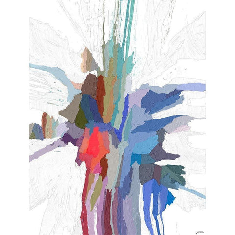 Pulsations IV White Modern Wood Framed Art Print by Tienhaara, Michael