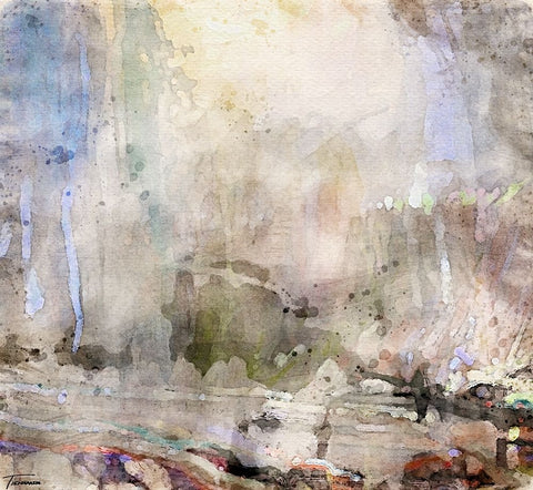 Musings II WC V II Black Modern Wood Framed Art Print by Tienhaara, Michael