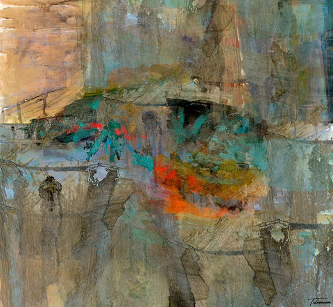 Reflective I White Modern Wood Framed Art Print with Double Matting by Tienhaara, Michael