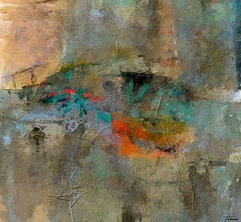 Reflective I FX White Modern Wood Framed Art Print with Double Matting by Tienhaara, Michael