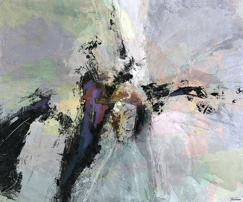 Dispassion I White Modern Wood Framed Art Print with Double Matting by Tienhaara, Michael