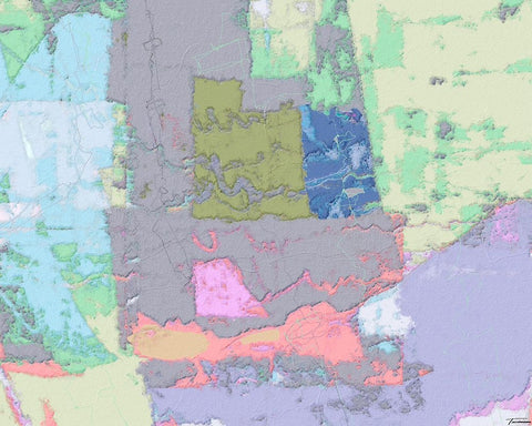 Sherbert I V 1 White Modern Wood Framed Art Print with Double Matting by Tienhaara, Michael