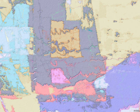 Sherbert I V 3 Black Modern Wood Framed Art Print by Tienhaara, Michael