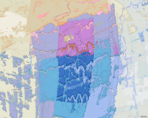 Sherbert II V 3 Black Modern Wood Framed Art Print by Tienhaara, Michael