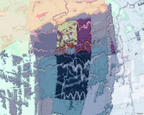 Sherbert II V 4 White Modern Wood Framed Art Print with Double Matting by Tienhaara, Michael