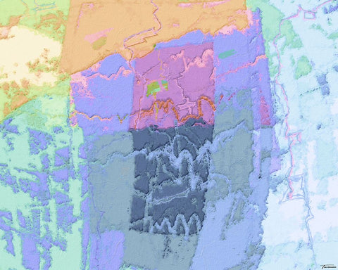 Sherbert II V 5 Black Modern Wood Framed Art Print by Tienhaara, Michael