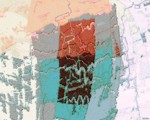 Sherbert II V 6 Black Modern Wood Framed Art Print by Tienhaara, Michael