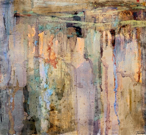 Musings I WC V I Black Modern Wood Framed Art Print by Tienhaara, Michael