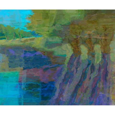 Autumn Song III White Modern Wood Framed Art Print by Tienhaara, Michael
