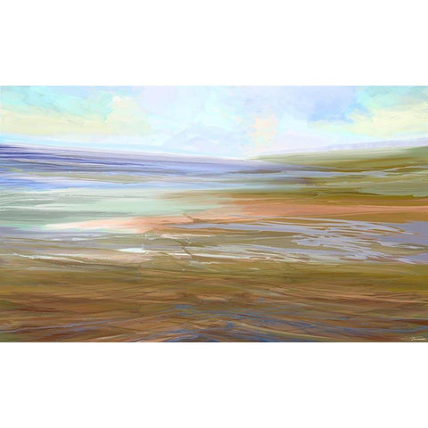 Autumn Song IV White Modern Wood Framed Art Print by Tienhaara, Michael