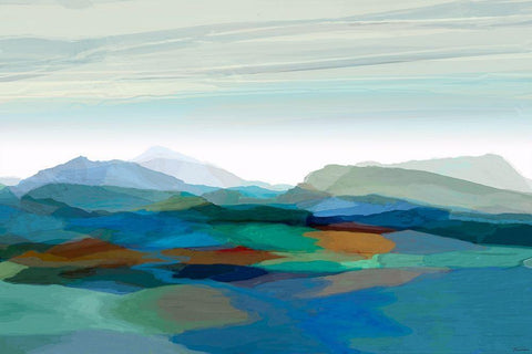 Majestic I White Modern Wood Framed Art Print with Double Matting by Tienhaara, Michael