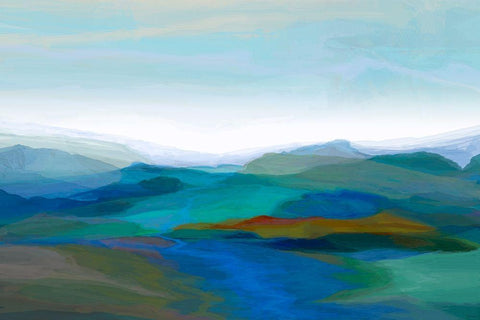 Majestic II White Modern Wood Framed Art Print with Double Matting by Tienhaara, Michael