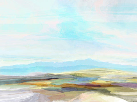 Cliffs I White Modern Wood Framed Art Print with Double Matting by Tienhaara, Michael