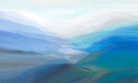 Canyon IV White Modern Wood Framed Art Print with Double Matting by Tienhaara, Michael