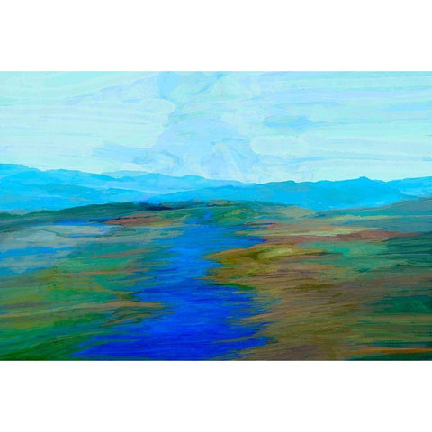 Endless Vista I Black Modern Wood Framed Art Print by Tienhaara, Michael