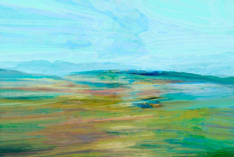 Endless Vista II White Modern Wood Framed Art Print with Double Matting by Tienhaara, Michael