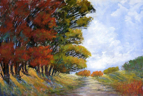 Golden Harmonies I White Modern Wood Framed Art Print with Double Matting by Tienhaara, Michael