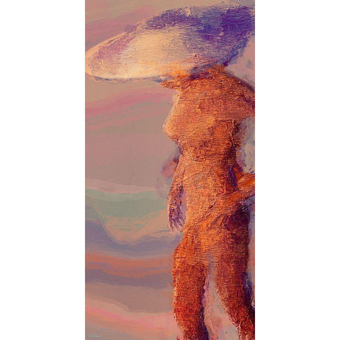 Female Standing I Black Modern Wood Framed Art Print by Tienhaara, Michael