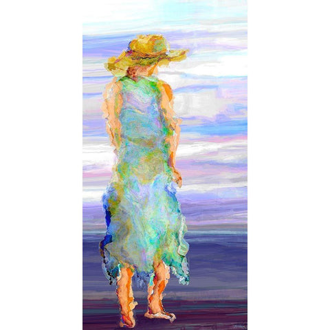 Female Standing II Black Modern Wood Framed Art Print by Tienhaara, Michael