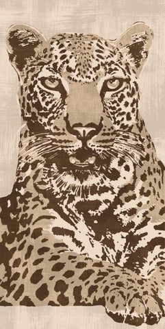 Leopard Black Ornate Wood Framed Art Print with Double Matting by Cooper, Andrew