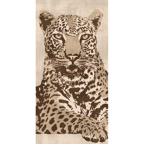 Leopard White Modern Wood Framed Art Print by Cooper, Andrew