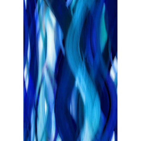 Indigo Flow I White Modern Wood Framed Art Print by Campbell, Annie
